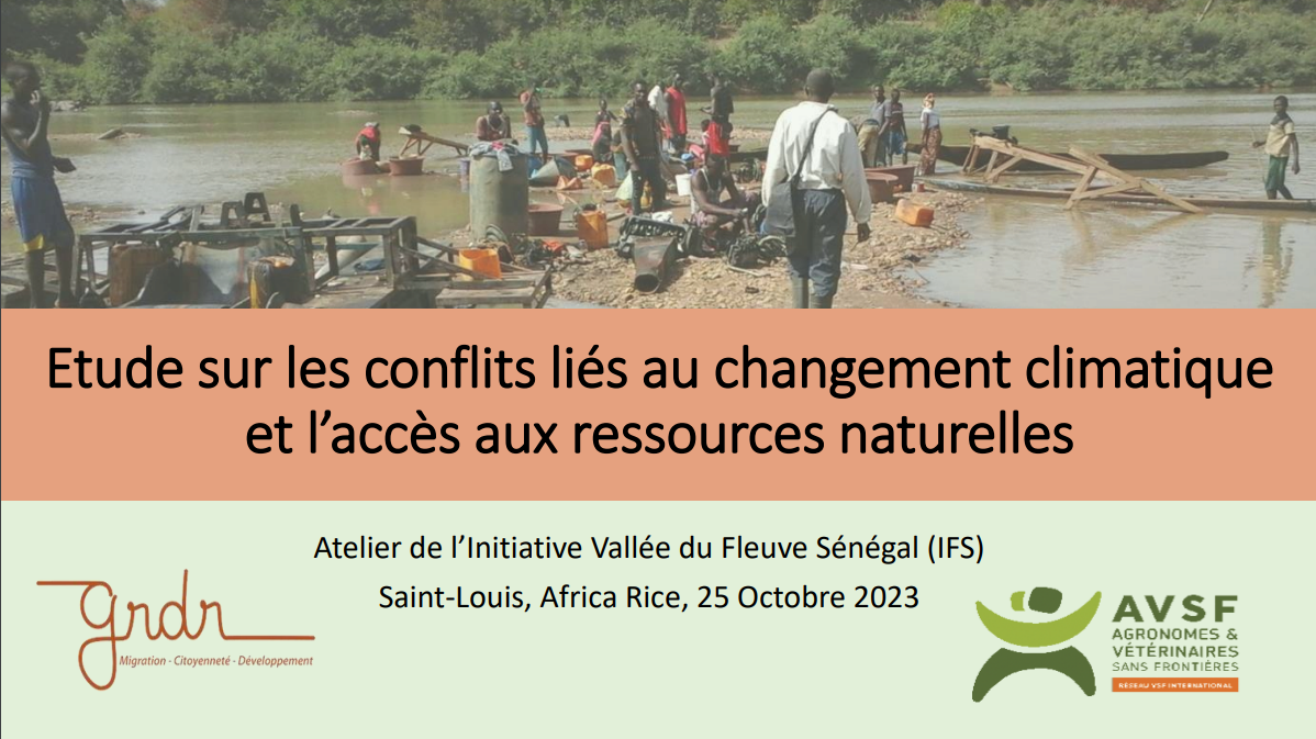 Etude sur les conflits liés au changement climatique et l’accès aux ressources naturelles